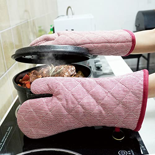 1 Pair 100% Cotton Heat Resistant Oven Mitts S454