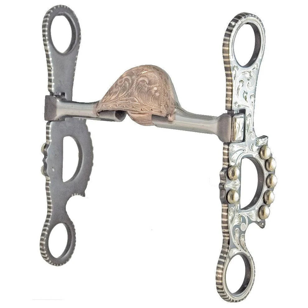 5 in. Engraved Silver Show Bit with Salinas Mouth Piece N260743