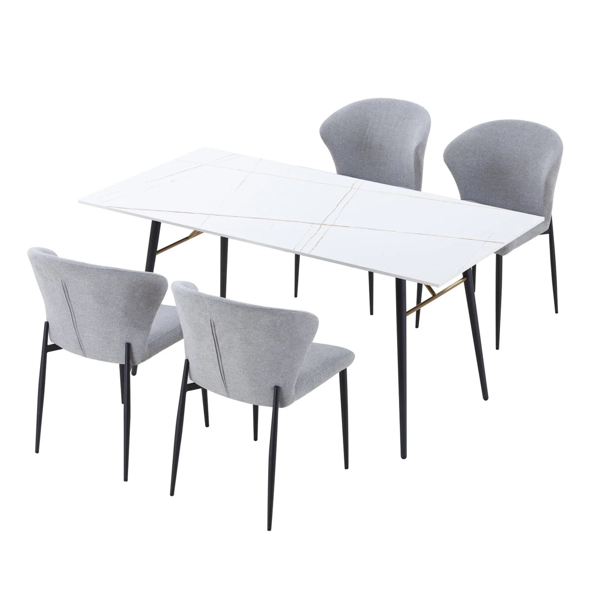 White Porcelain Top Dining Table S95761