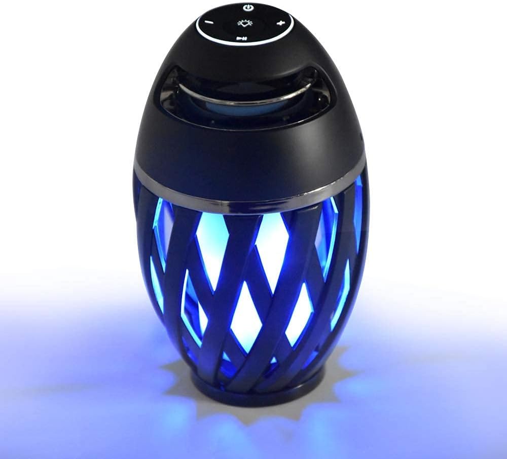 Portable Waterproof Bluetooth Speaker with Flame Light 2 Pack K756682