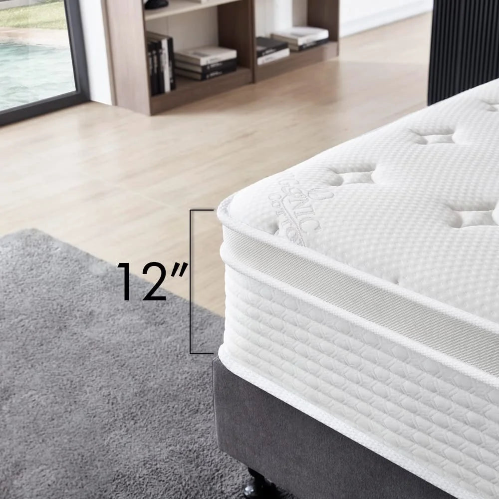 Full Size 12 Inch Memory Foam Spring Hybrid Mattress F610208