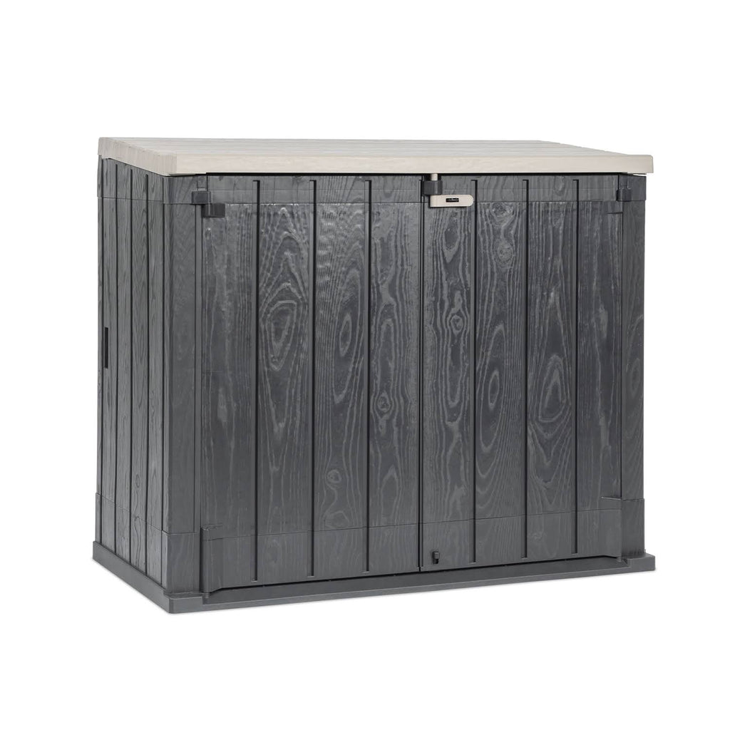 Black Weather Resistant Horizontal Storage Shed Cabinet D60646