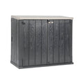 Black Weather Resistant Horizontal Storage Shed Cabinet D60646