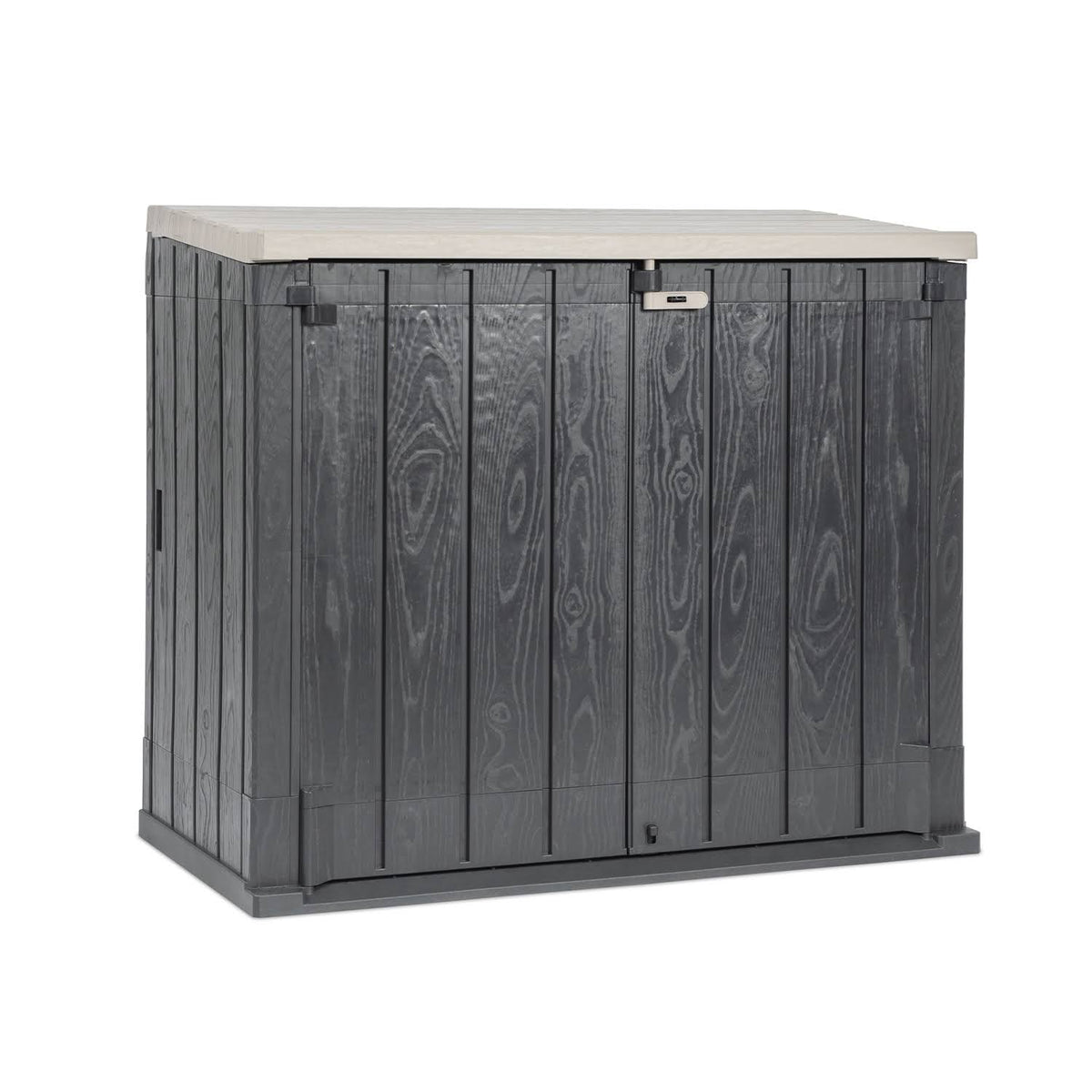 Black Weather Resistant Horizontal Storage Shed Cabinet D60646