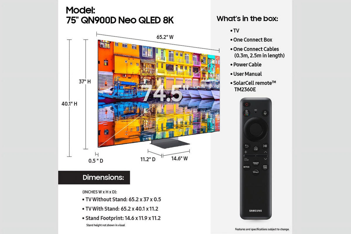 75" 8K Neo QLED Smart TV H479022
