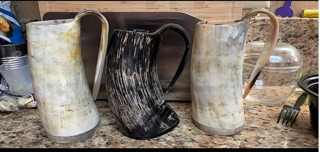 Glass Viking Drinking Horn Mug Tankard 40 oz D447697