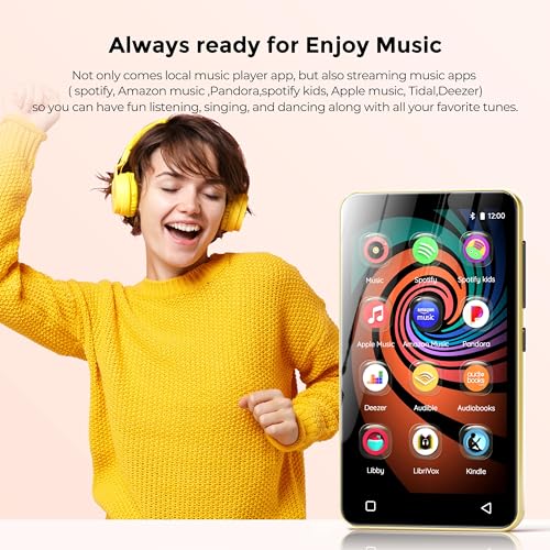 160GB MP3 Player with Bluetooth and WiFi, 4" Touch Screen Android MP4 MP3 Player (Black) F852372