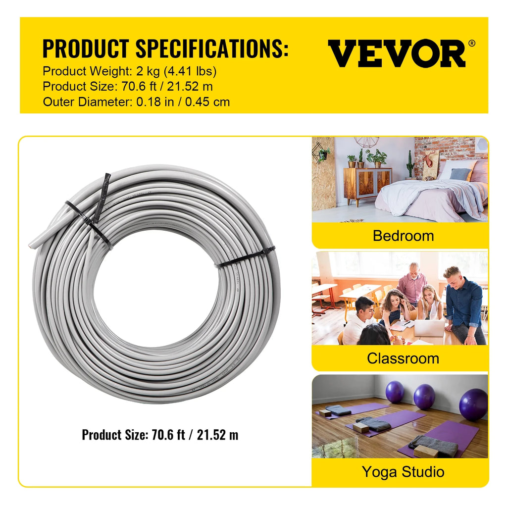 21.4 Square Feet Waterproof Insulated Floor Heating Cable O1832