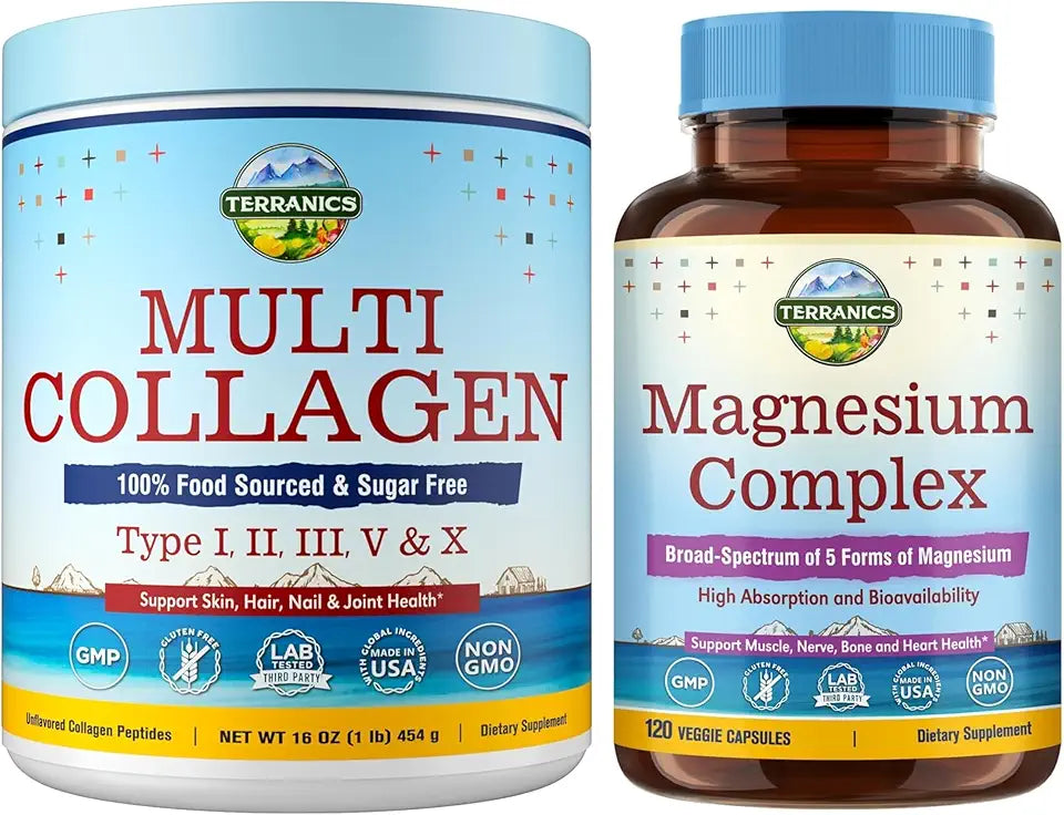 Collagen Peptides Powder & Magnesium Complex Supplement D61115