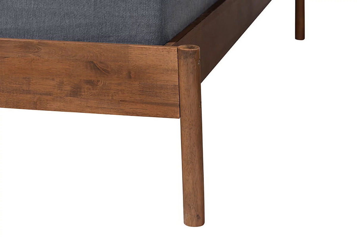 Ash Walnut Finished Wood Queen Size Bed Frame Q172339