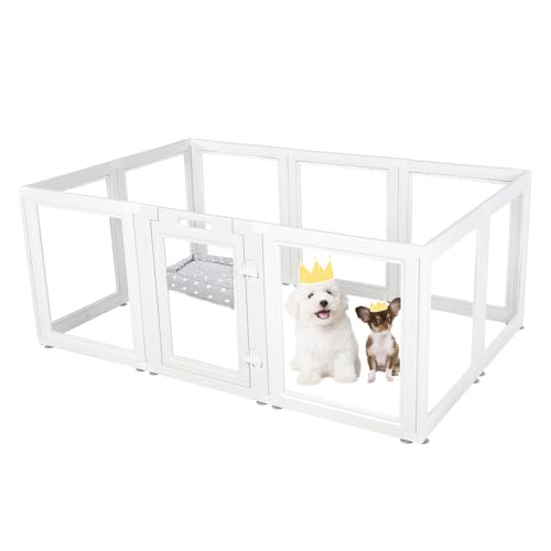 Clear Acrylic Plastic Dog Playpen, 30.3" Height, 10 PCS E526