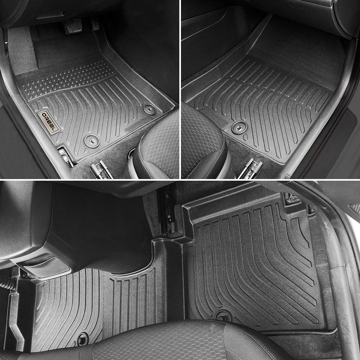 Black Floor Mats Liners for Hyundai Elantra Sedan 2017-2020 Heavy Duty All Weather T3440