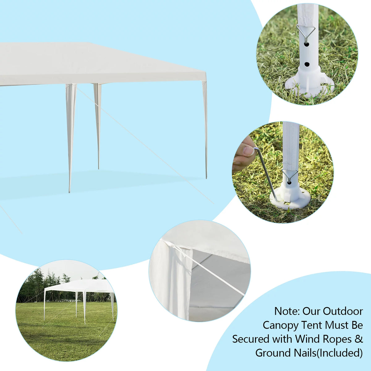 10'x30' Heavy Duty Outdoor Canopy Tent E641580