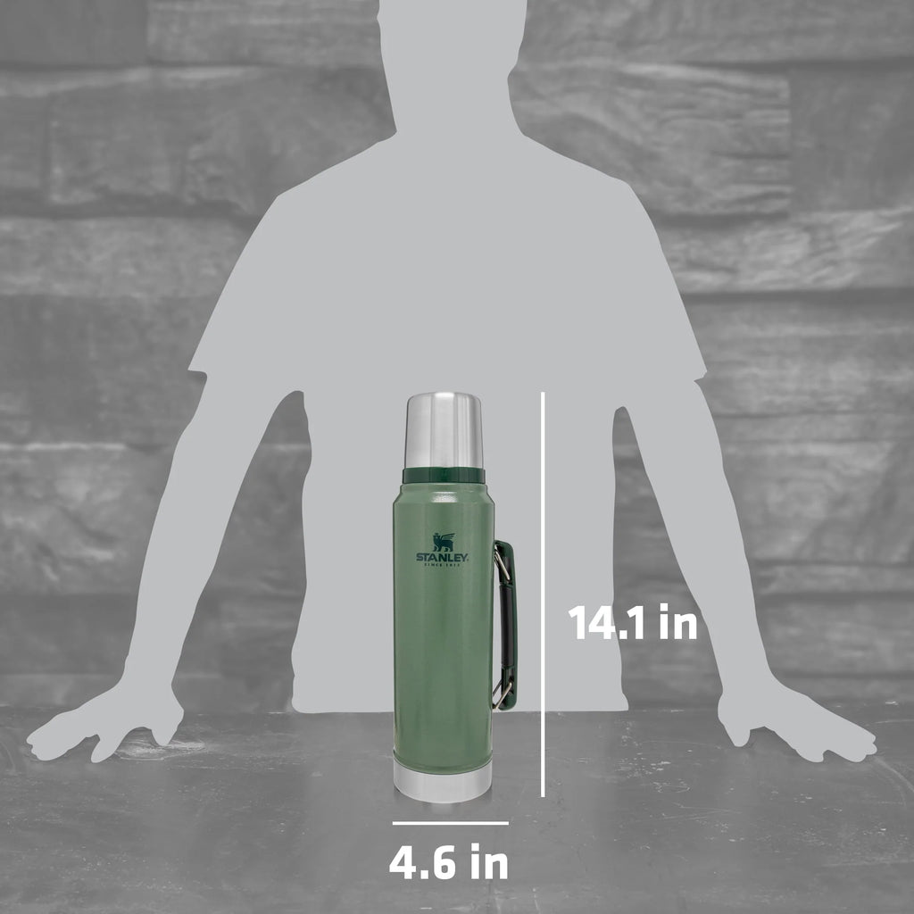 Classic Stainless Steel Vacuum Insulated Thermos Bottle, 1.1 qt O224