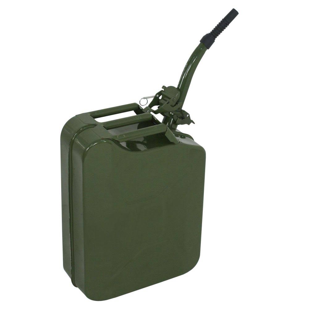 2pcs 5 Gallon 20L Gas Jerry Can Fuel Steel Tank Military Green C16575