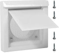 White 4" Dryer Vent Cover Outdoor 54 PCS Exterior Wall Vent Kit with Screen & 4 Screws B359141