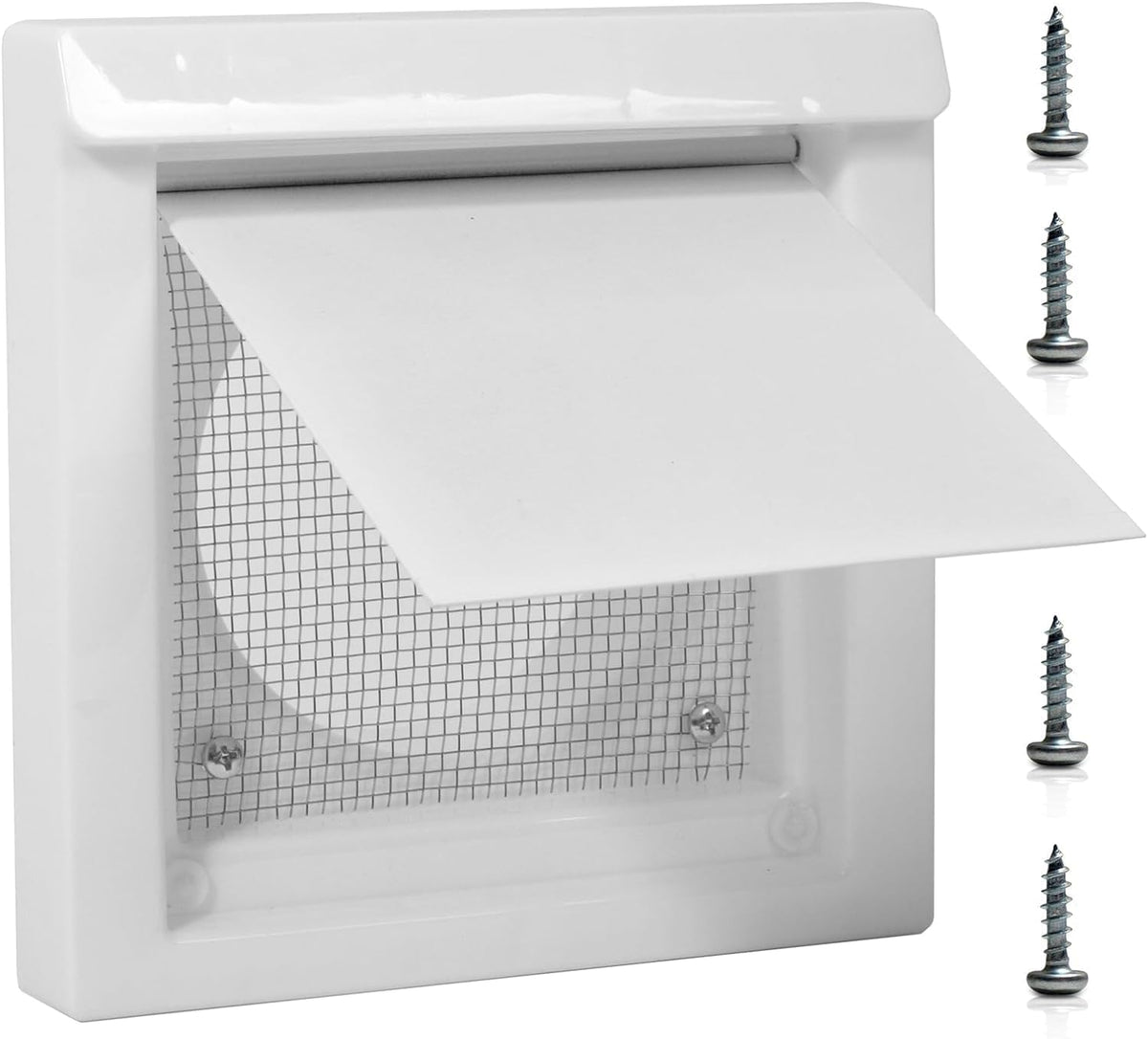 White 4" Dryer Vent Cover Outdoor 54 PCS Exterior Wall Vent Kit with Screen & 4 Screws B359141