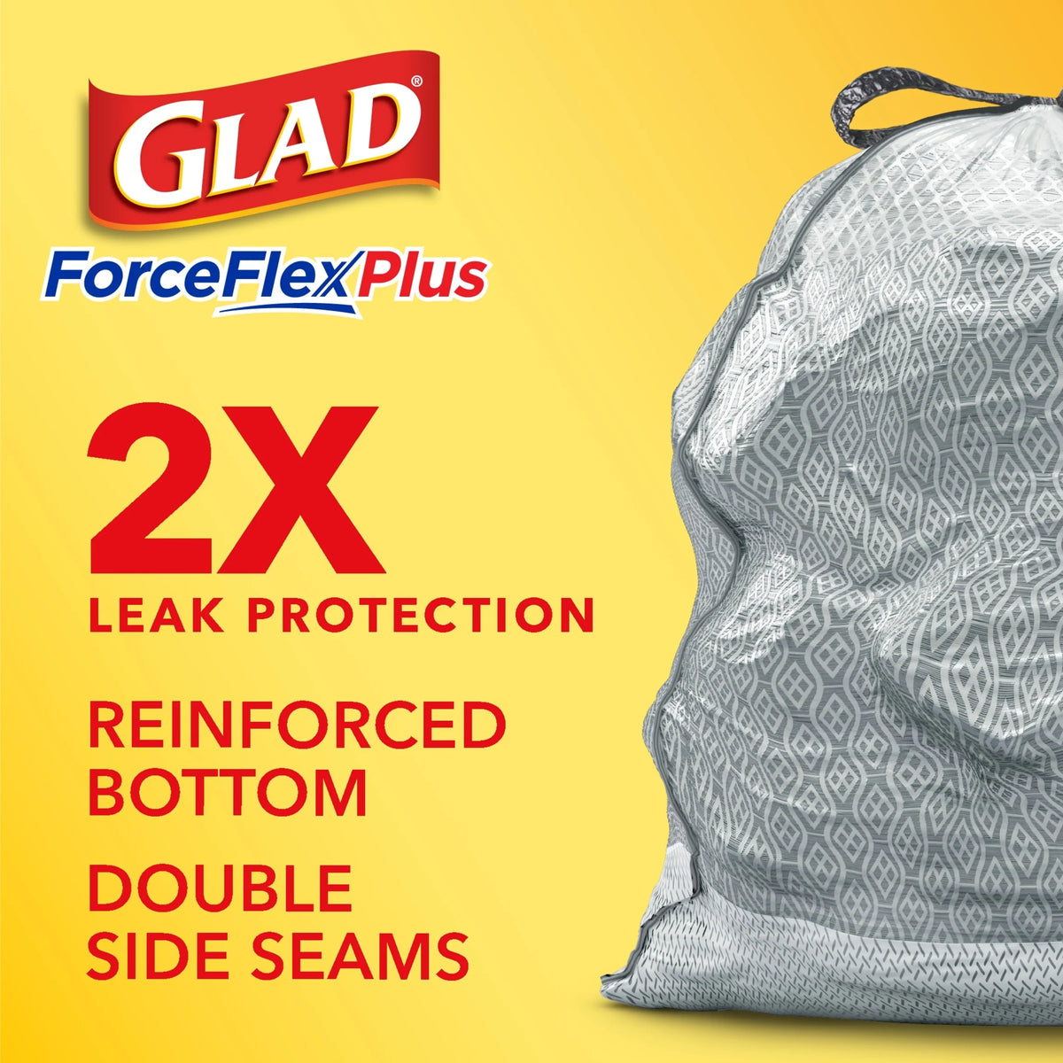 20 Gallon Grey Kitchen Drawstring Trash Bags, 80 Count Z553264