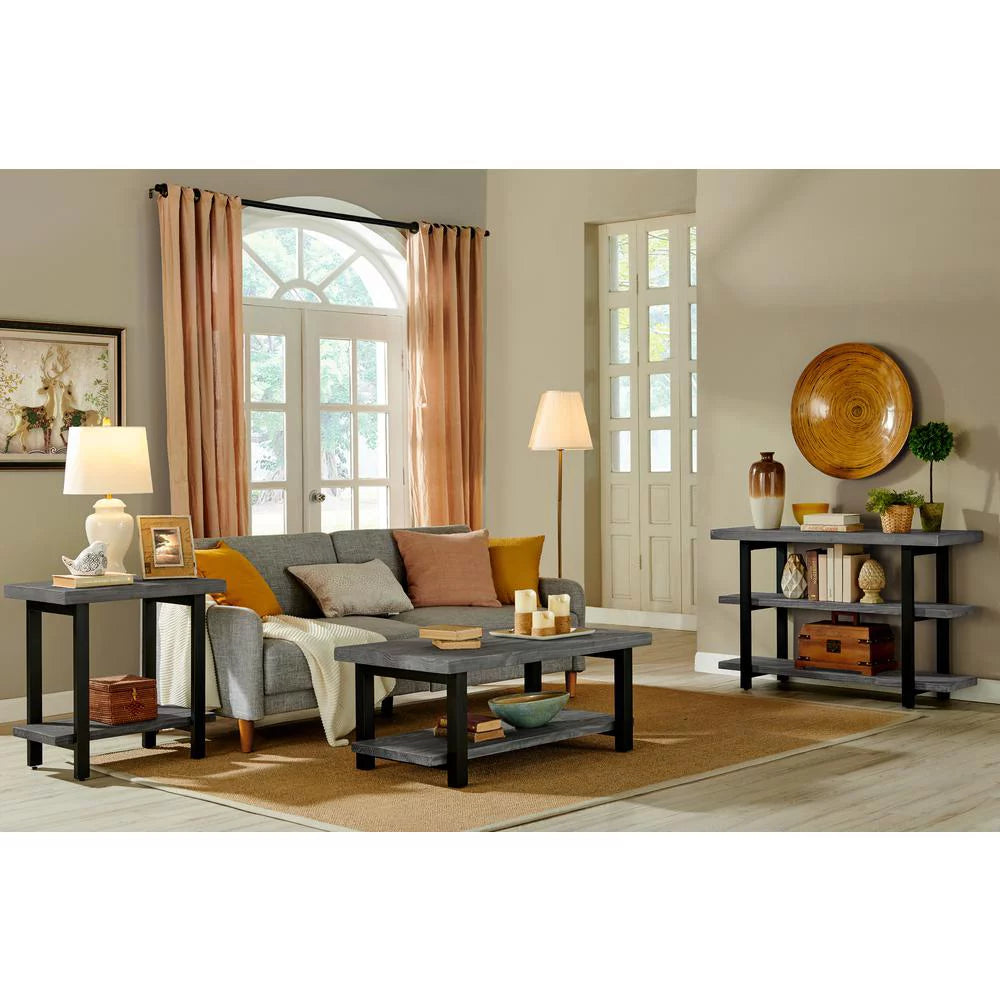 42" Metal and Reclaimed Wood Coffee Table Z493017