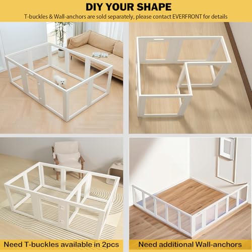 Clear Acrylic Plastic Dog Playpen, 30.3" Height, 10 PCS E526