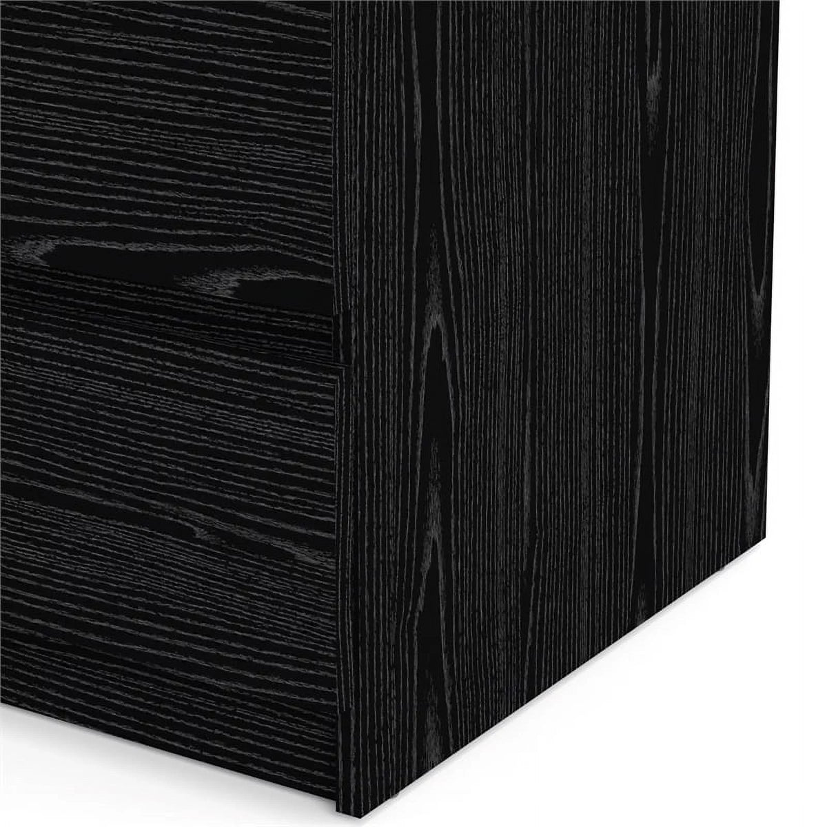 2 Piece Dresser and Chest Set Black Woodgrain Q494970