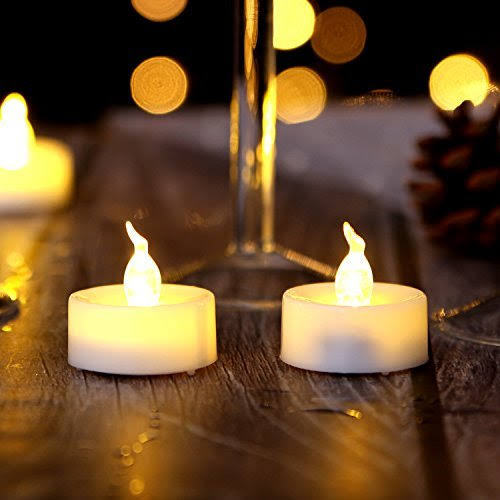 100 Battery Operated LED Warm White Tea Light Candle L6141