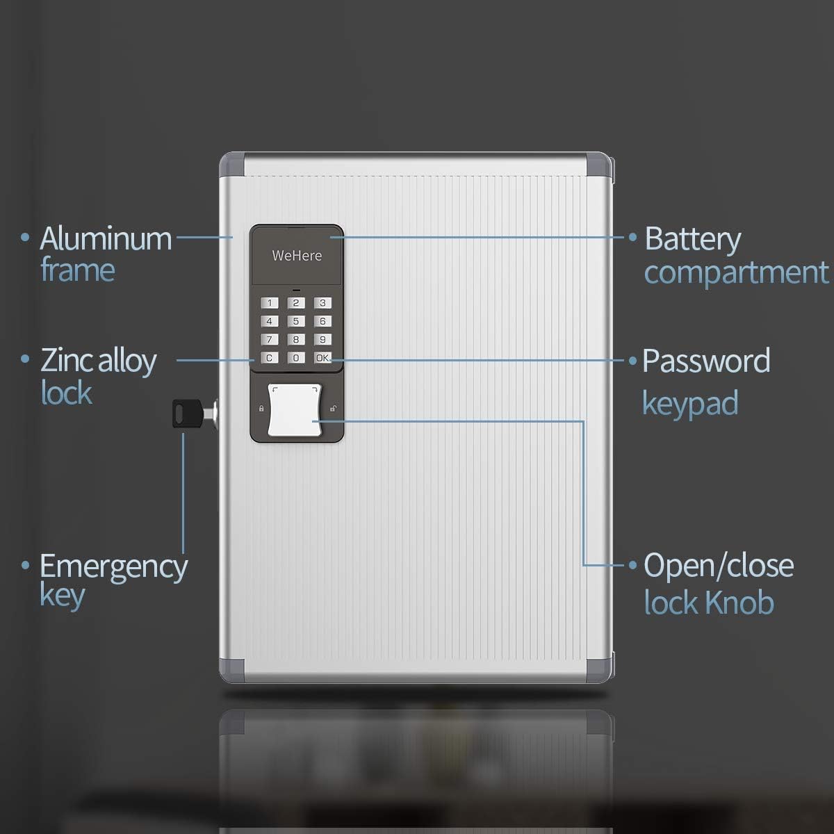 Key Box Wall Mount with Code Keypad, Pack of 2 K336