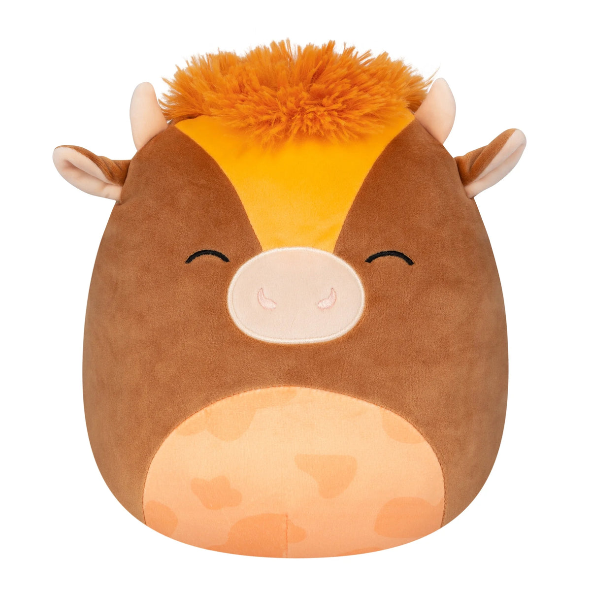 10 inch Dark Brown Spotted Cow Ultra Soft Stuffed Plush Toy V8956