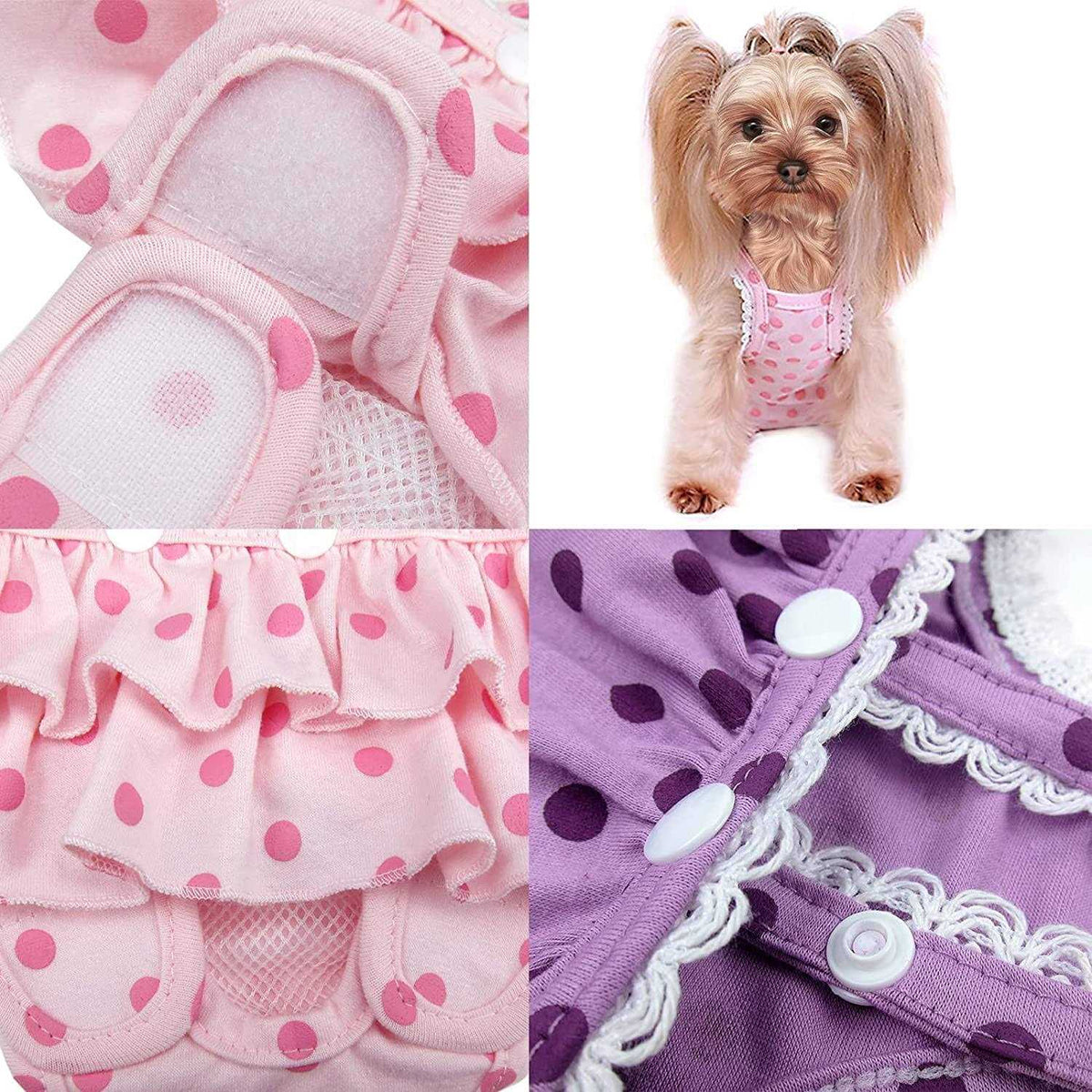 2 Pieces Washable Reusable Doggy Diapers F46296