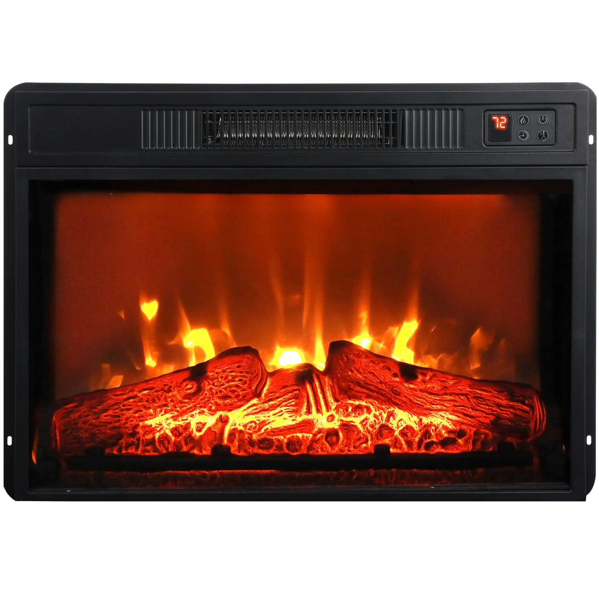 Gray Fireplace TV Stand with 23" Electric Fireplace and Storage Cabinet Z5539