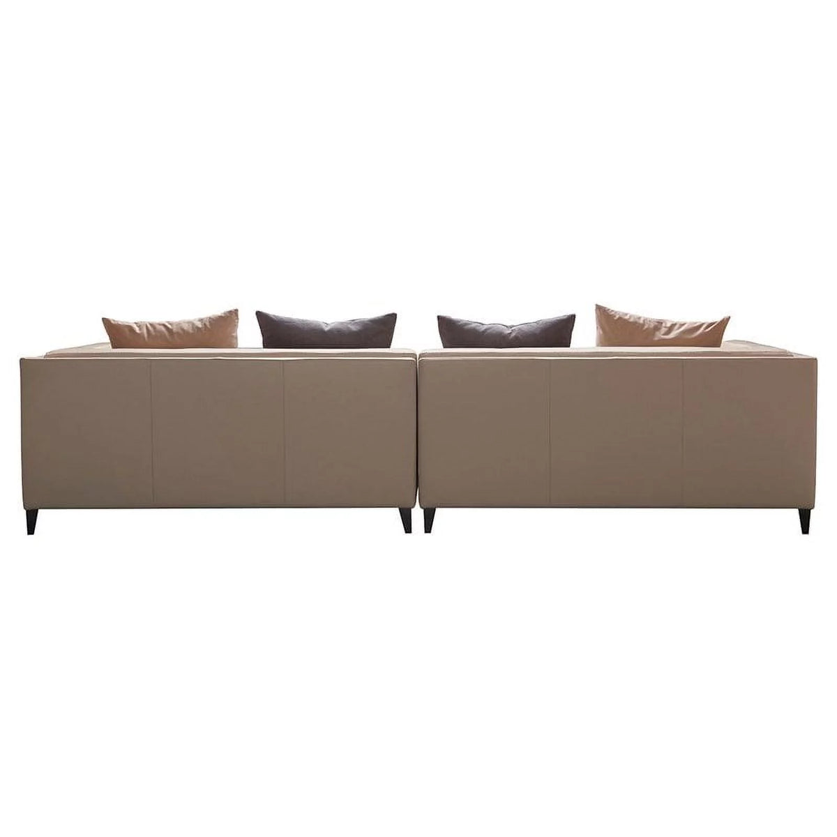 Beige Top Grain Leather 4-Seater Sectional Sofa I5852