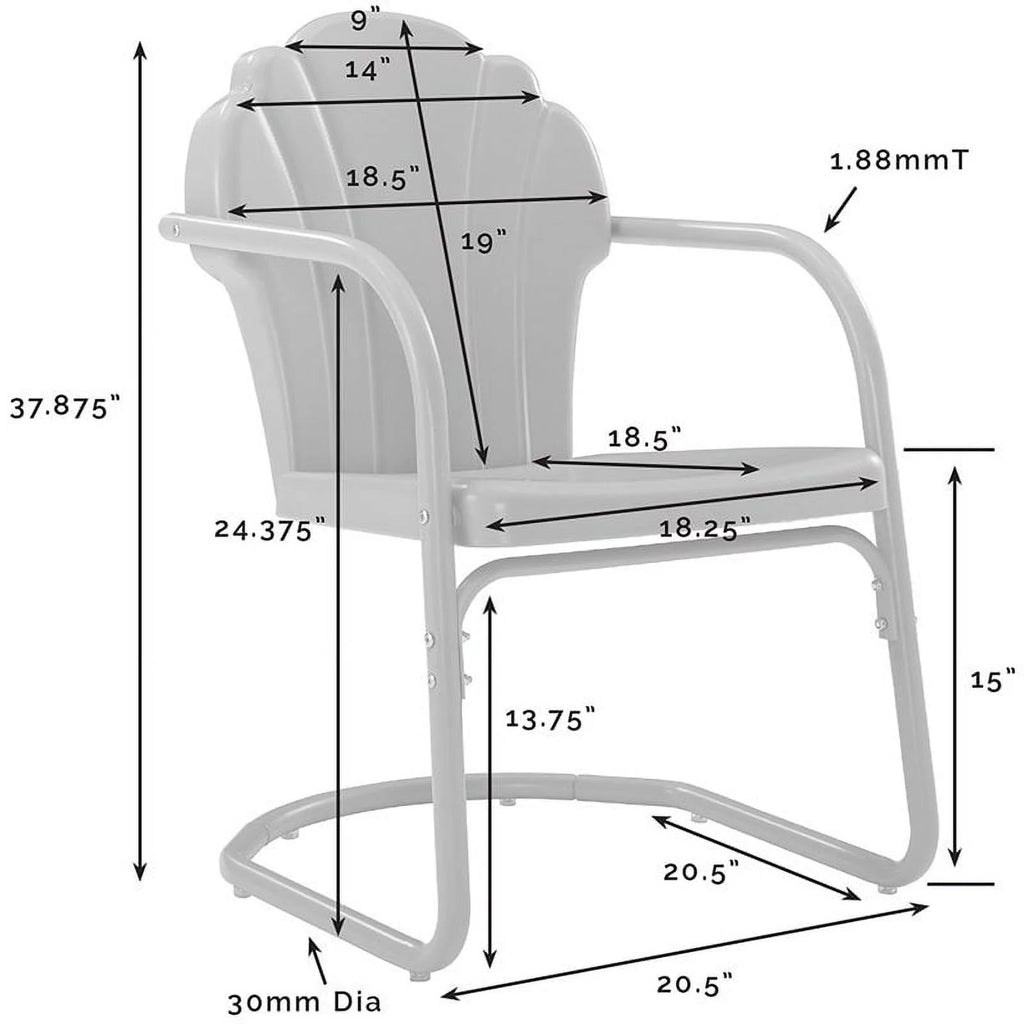 3 Piece Round Metal Patio Conversation Set S249908