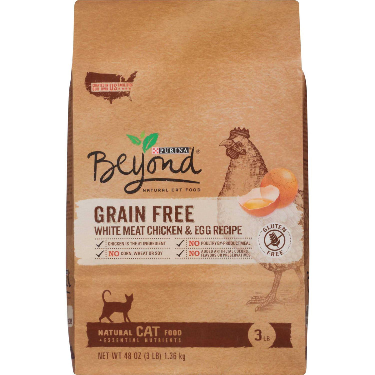 Grain Free White Meat Chicken & Egg Recipe Natural Dry Cat Food U82828