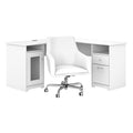 White L Shaped Desk & Chair Set U987960