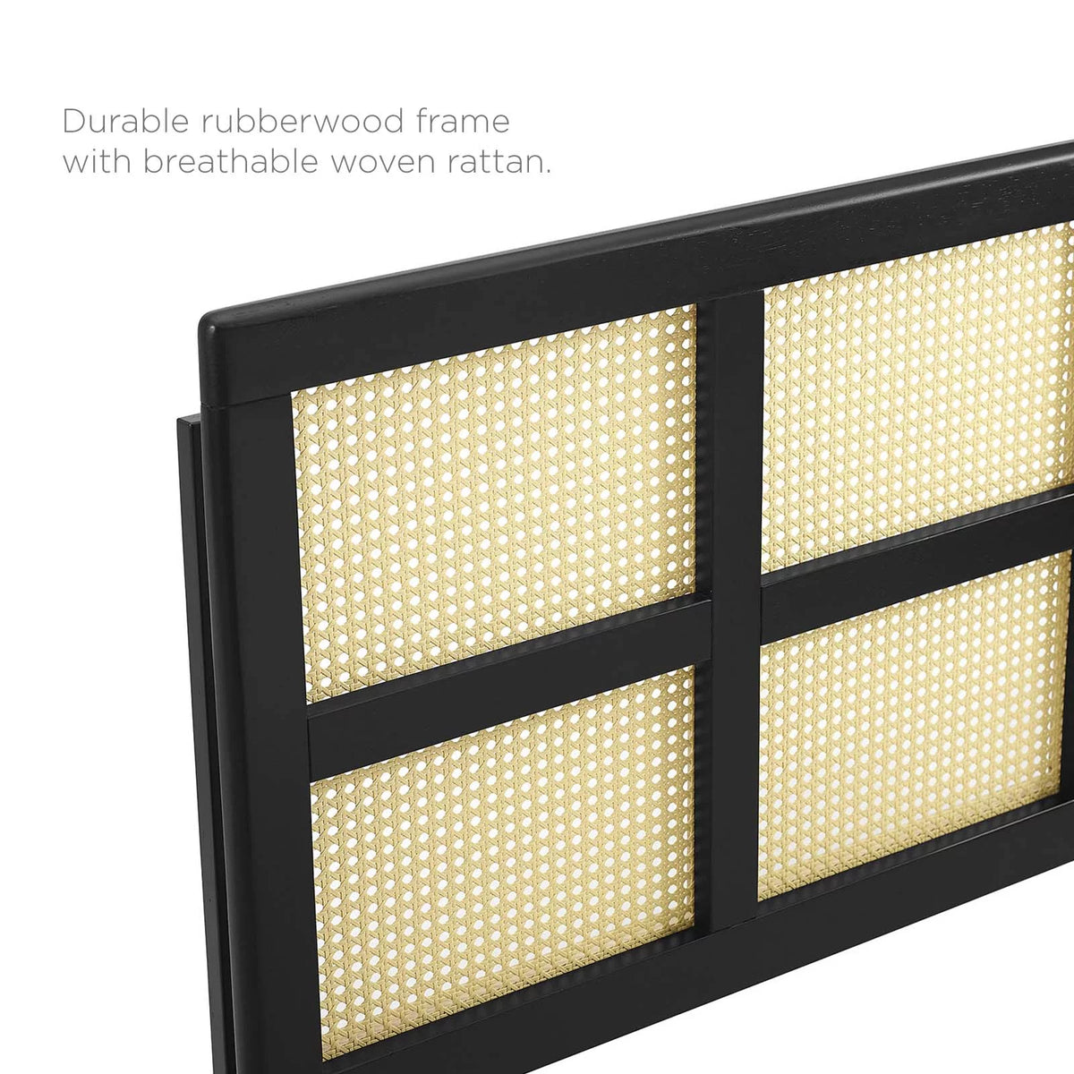 Black Wood Queen Size Headboard S5717