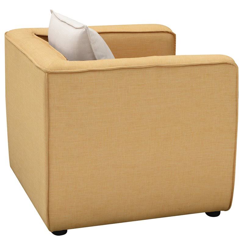 Yellow Fabric Accent Chair I669276