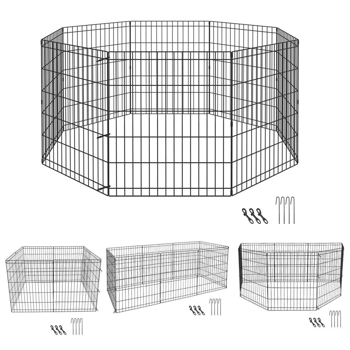 8 Panel Folding Pet Playpen Dog Exercise Pen M73738