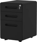 3 Drawer Metal Rolling File Cabinet with Lock D472