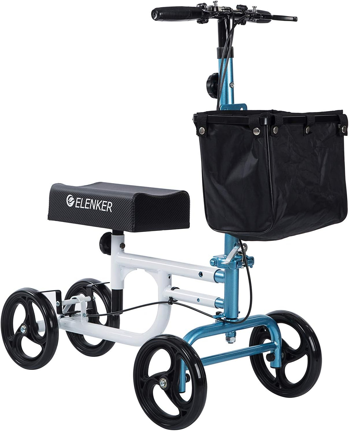Black Steerable Knee Walker Medical Scooter B855