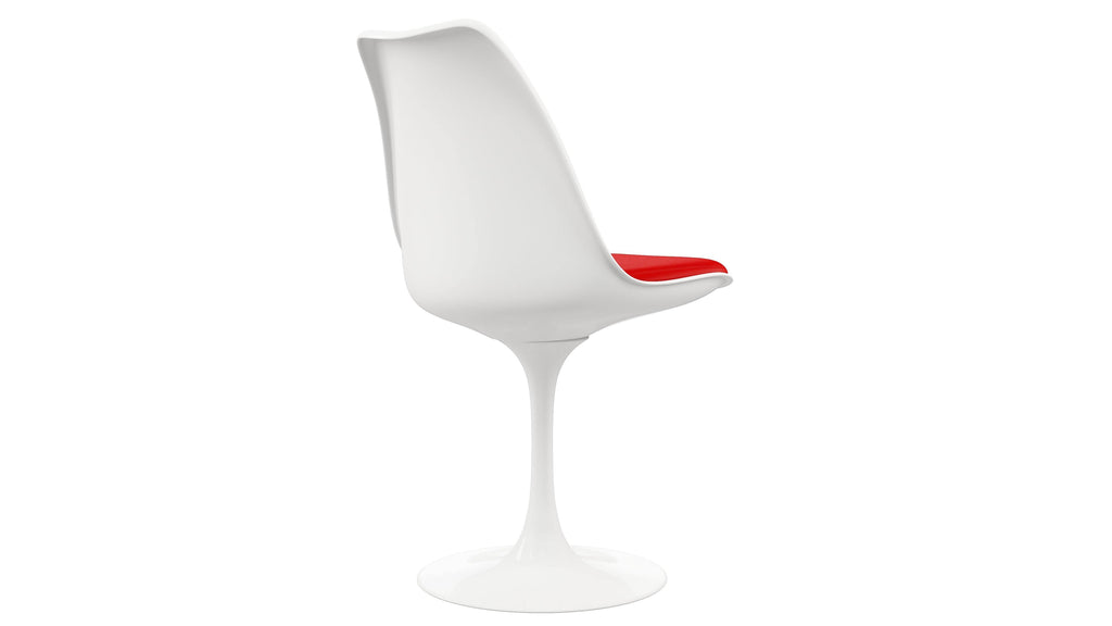 Red Faux Leather Tulip Side Chair Set of 4 V338