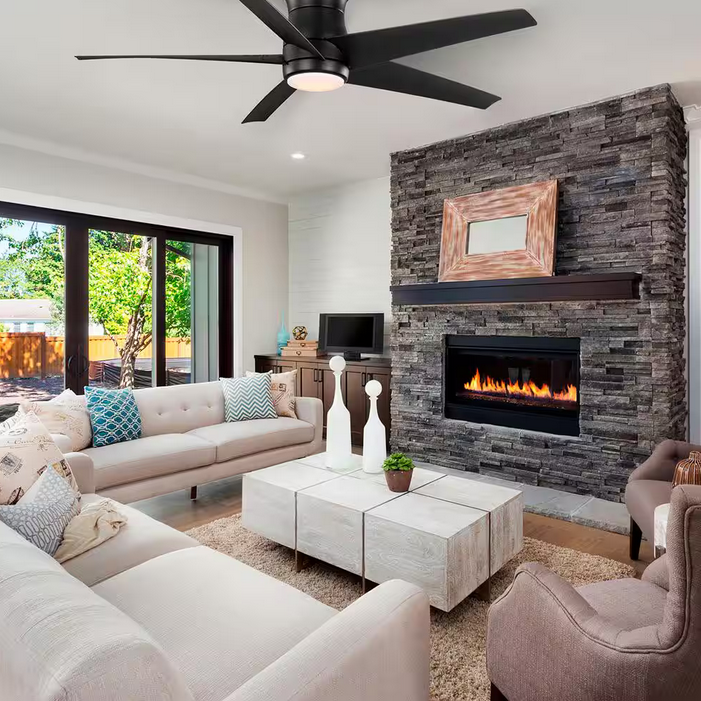 White LED Indoor/Outdoor Ceiling Fan with Light and Remote Z980