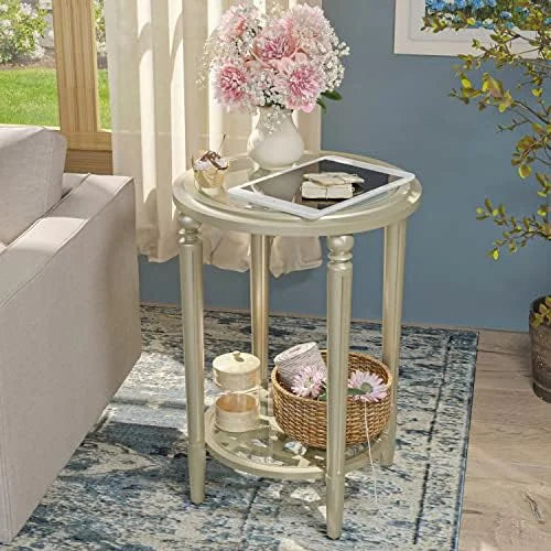 Modern 32" Round Tempered Glass Coffee Table V7979