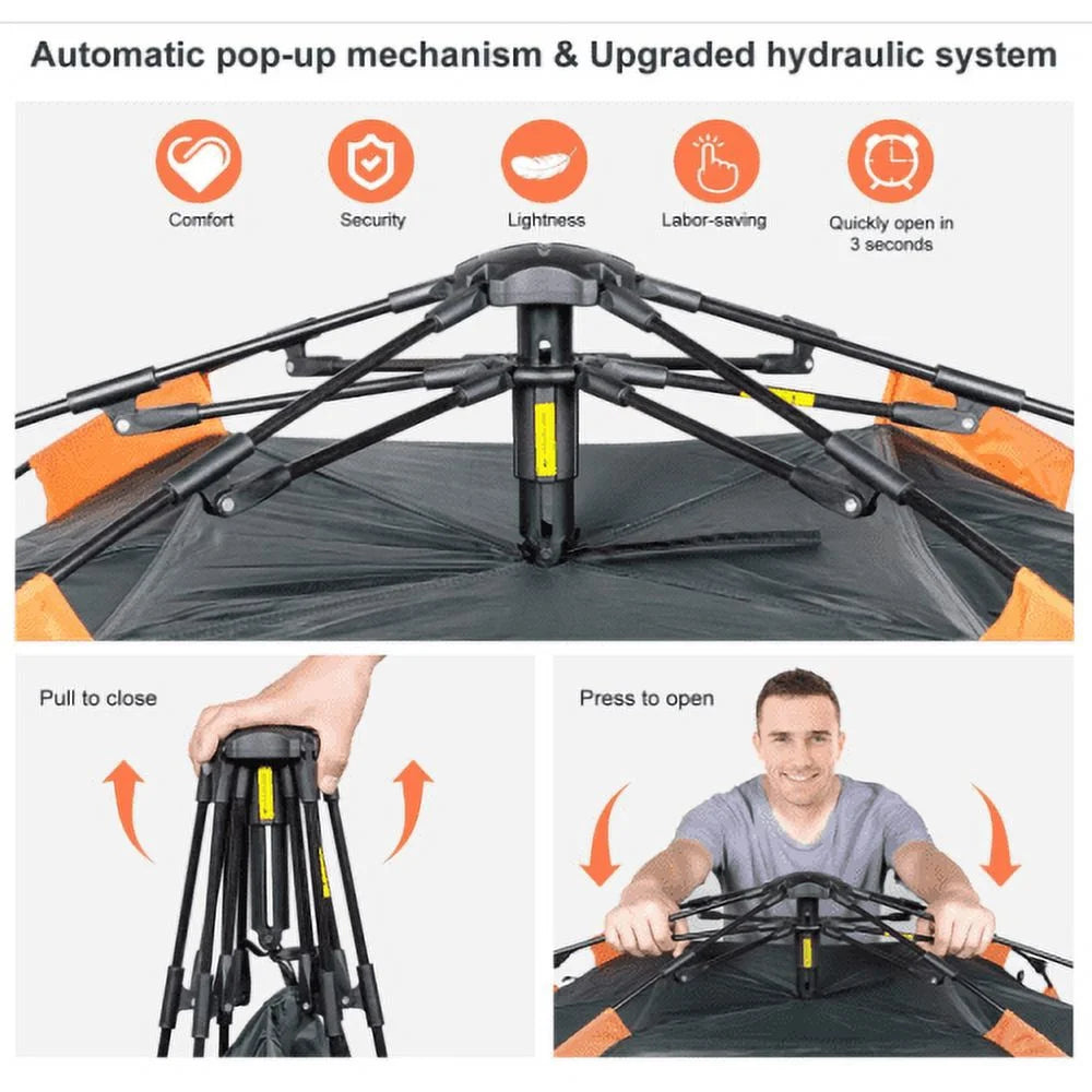 Waterproof Portable Dome Tent for 2/3/4/5 People M39228