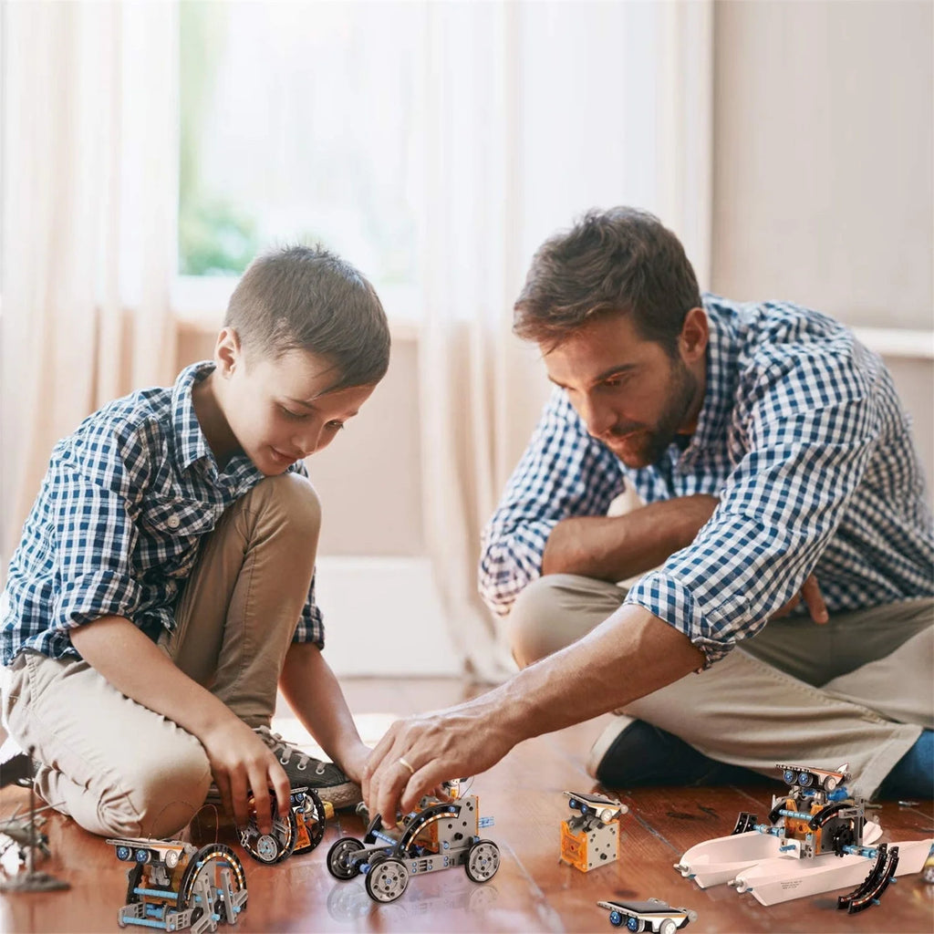 190 Pieces DIY Solar Powered Robot Construction Kit D6497