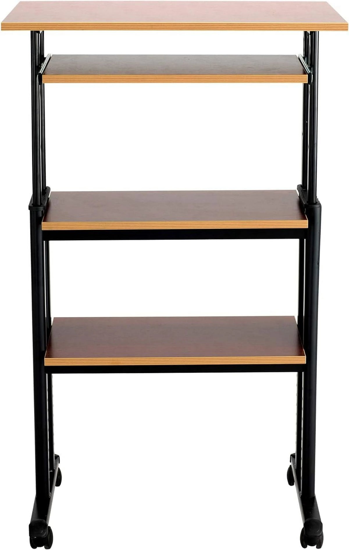 Height-Adjustable Desk with Keyboard Storage and 4 Wheels U115
