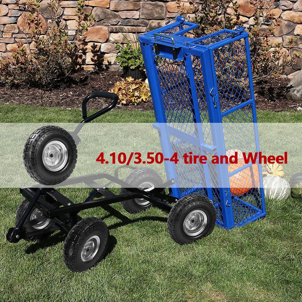 4.10/3.50-4 Flat-Free Solid Tires and Wheels with 5/8" Bearings 2-Pack O6885