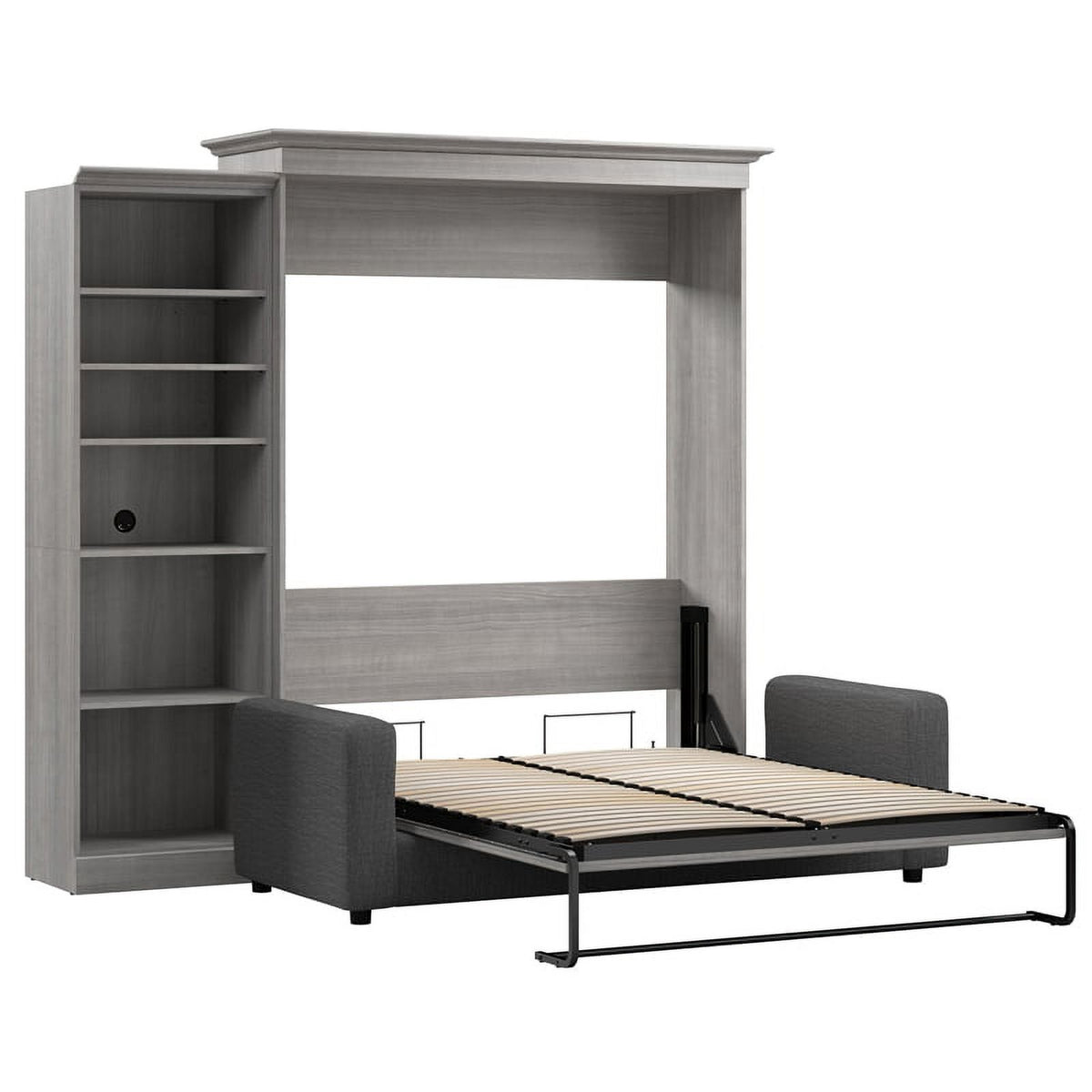 Gray Queen Murphy Bed with Sofa W670471
