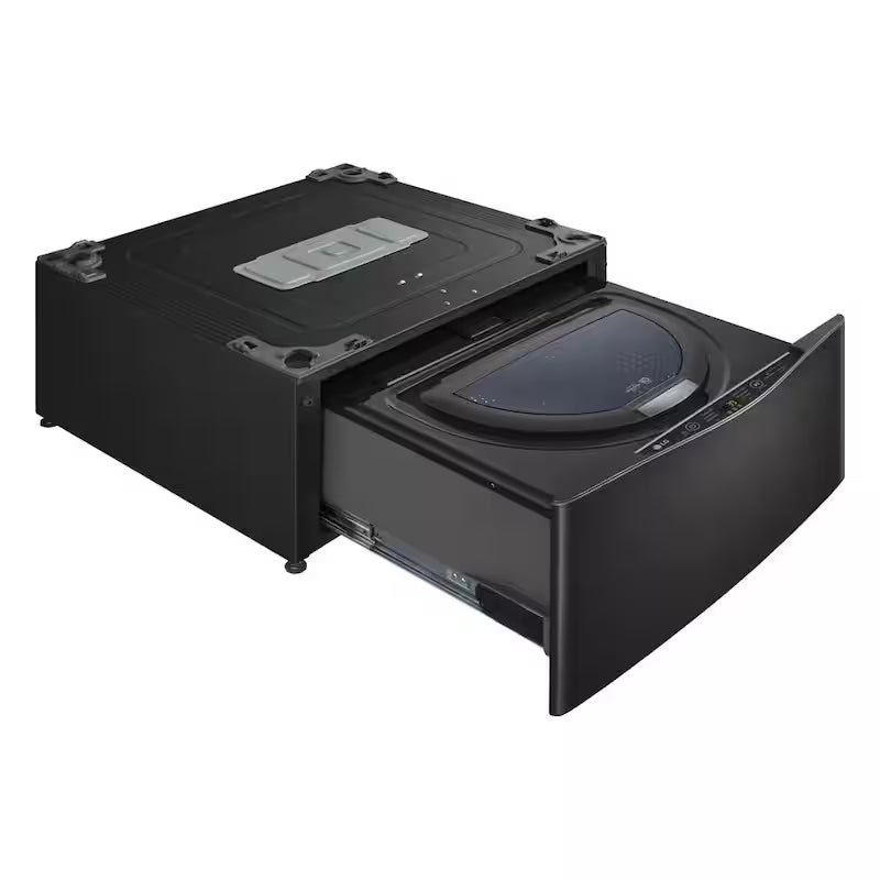 29 in. 1.0 cu. ft. Laundry Pedestal Washer in Black Steel W16203