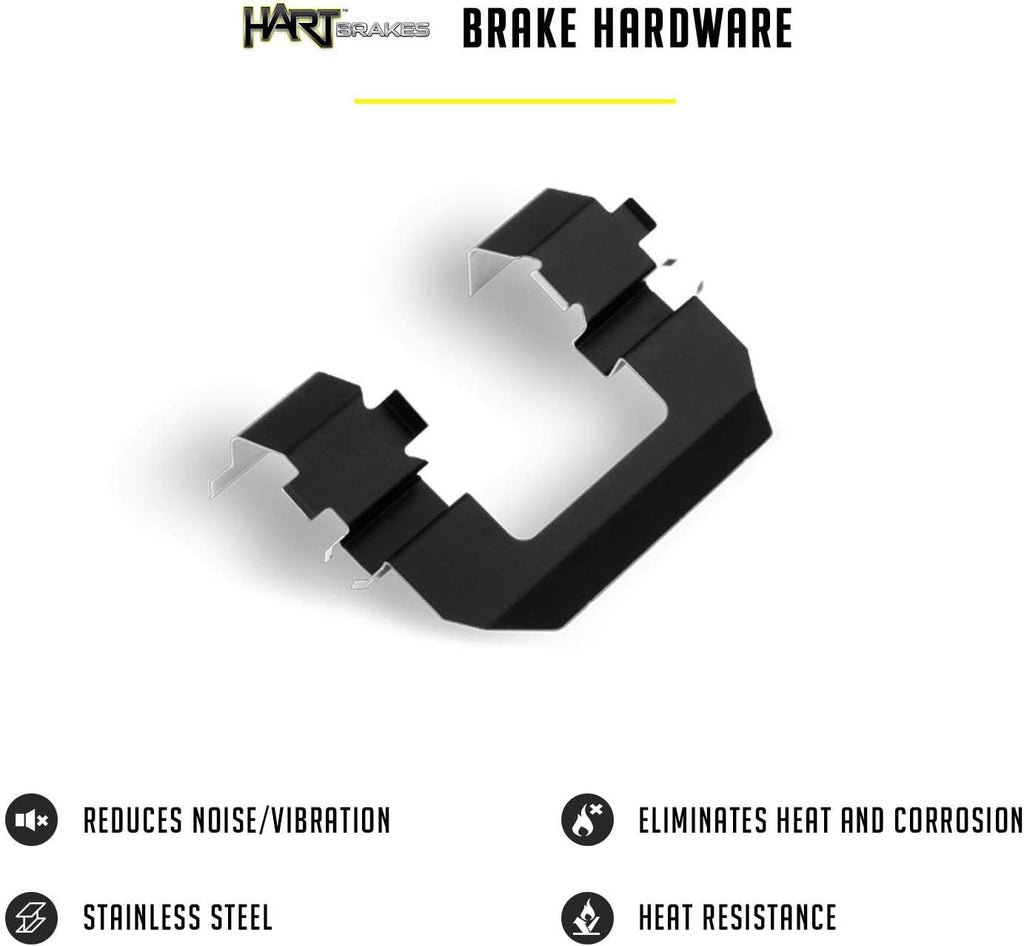 Front Rear Black Drilled Slotted Brake Rotors and Ceramic Brake Pads N7376