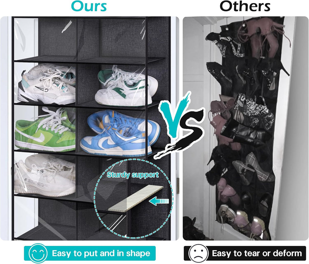 14 Pairs Dustproof Over the Door Shoe Organizer J51394